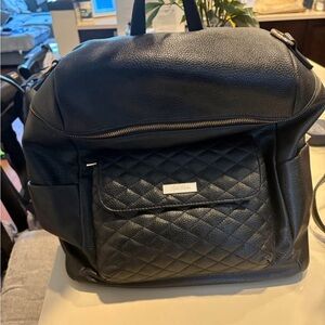 Black Quilted Baby Bag